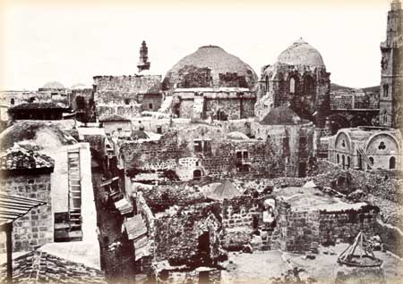 Руины площади Муристан и Храм Гроба Господня. Иерусалим 1858 год