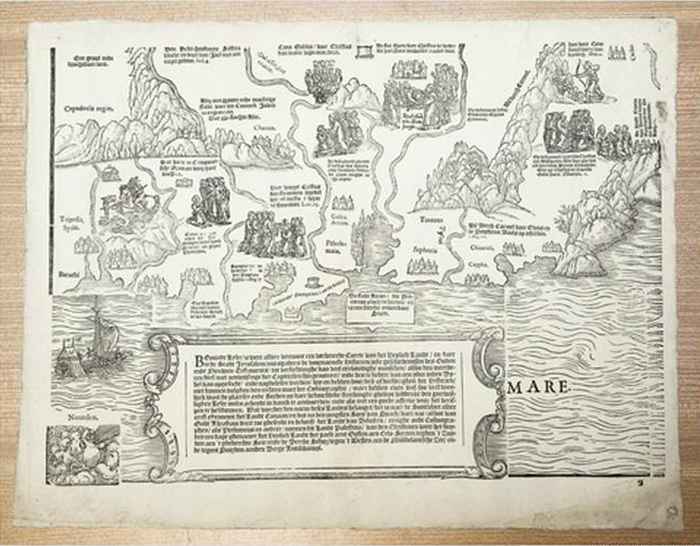 Карта Святой Земли XVI века 