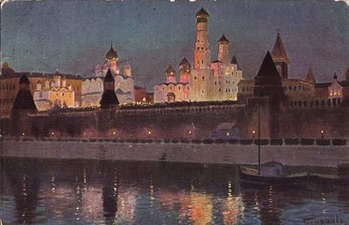 Пасхальная ночь в Московском кремле. Михаил Маркианович Гермашев (Бубелло)