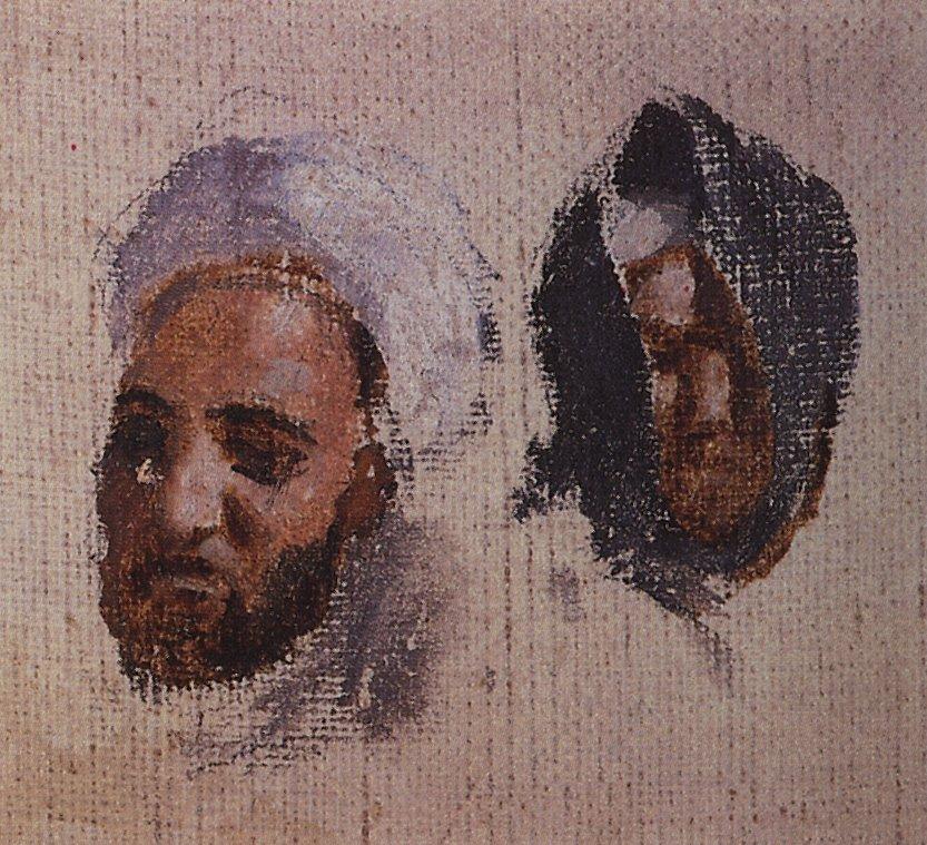 Две мужские головы в чалмах. В.Д. Поленов. 1880-е