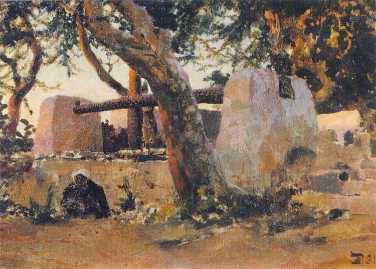 Колодезь девы Марии близ Каира. В.Д.Поленов. 1881