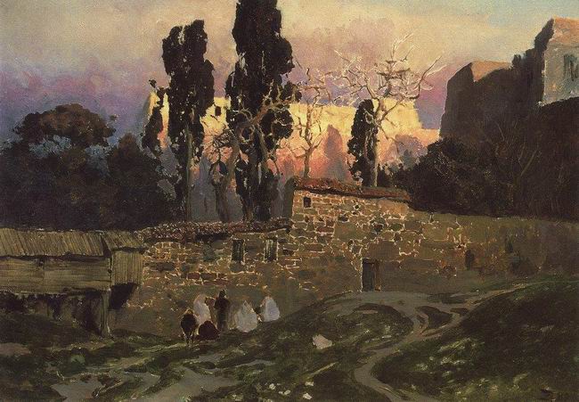Константинополь (Стамбул), Эски-Сарайский сад. В. Д. Поленов. 1882 г.