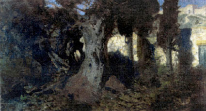 Оливковый сад в Гефсимании. В. Д. Поленов. 1882 г. 