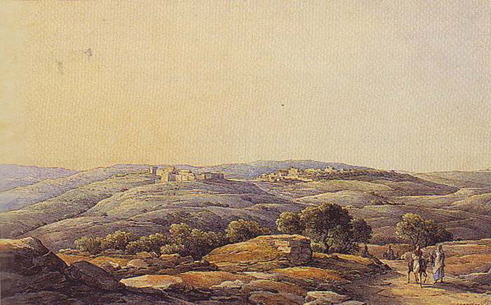 Вид Вифлеема с Иерусалимской дороги. В.Д. Поленов