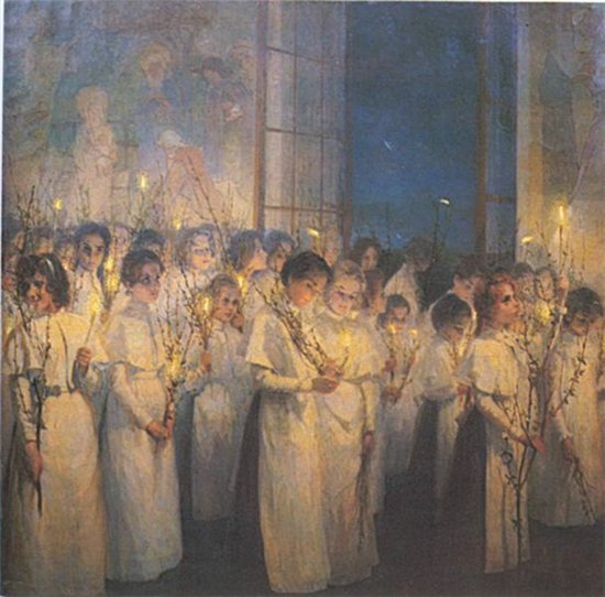 Девочки. Вербное воскресение С. И. Блонская. 1900