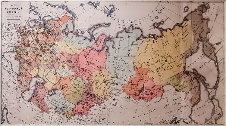 Карта российской империи по губерниям 1913